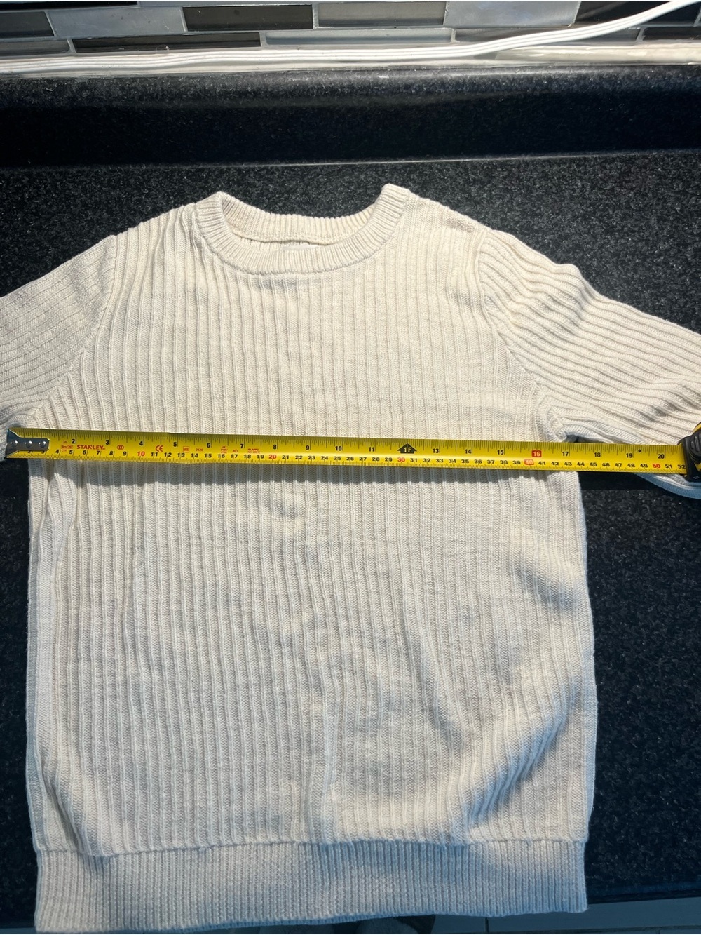 Frank & Oak 100% Cotton Rib Knit Sweater Cream Ivory Size Small - Picture 5 of 6